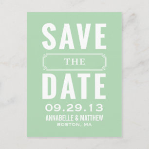 Vintag Style Save the Date Postkarte