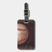 Vintag Style Sepia Baseball Artwork Gepäckanhänger (Vorderseite vertikal)