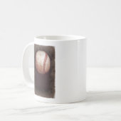Vintag Style Sepia Baseball Artwork Kaffeetasse (Vorderseite Links)