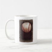 Vintag Style Sepia Baseball Artwork Kaffeetasse (Links)