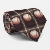 Vintag Style Sepia Baseball Artwork Krawatte (Gerollt)