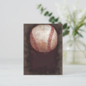 Vintag Style Sepia Baseball Artwork Postkarte (Stehend Vorderseite)
