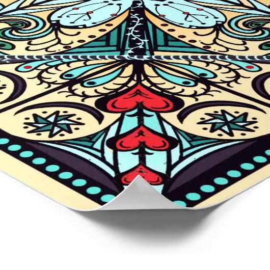 Vintag Style Sun Mandala Poster (Ecke)