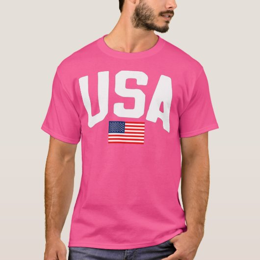 Vintag Style USA Flag 4. Juli T-Shirt (Vorderseite)