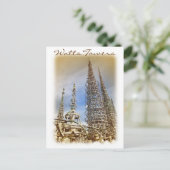 Vintag Style Watts Towers Postcard! Postkarte (Stehend Vorderseite)
