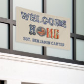 Vintag Style Welcome Zuhause Military Army Marine Banner (Äußeres Gebäude)