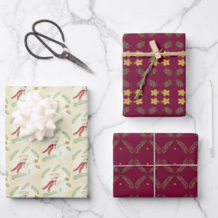 Vintag Styled Snowman Art Geschenkpapier Set