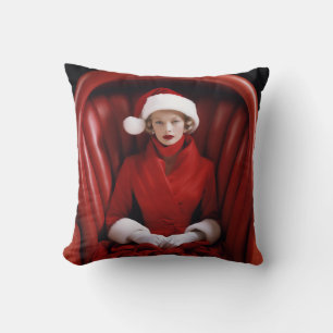 Vintag Stylish Mrs Claus Kissen