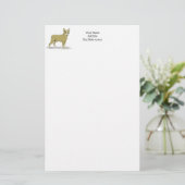 Vintag Stylisierte French Bulldog C Briefpapier (Stehend Vorderseite)