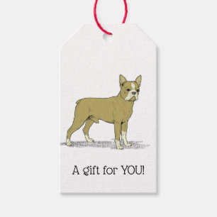 Vintag Stylisierte French Bulldog C Geschenkanhänger