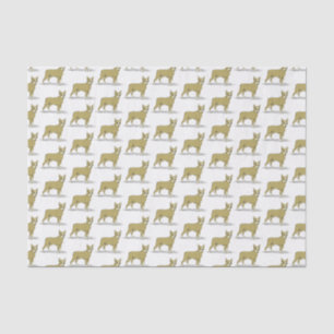 Vintag Stylisierte French Bulldog C Seidenpapier