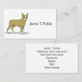 Vintag Stylisierte French Bulldog C Visitenkarte (Vorne/Hinten)