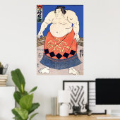 Vintag Sumo Wrestler Poster Print (Heimbüro)