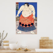 Vintag Sumo Wrestler Poster Print (Küche)