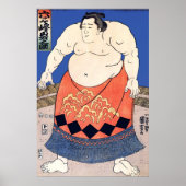 Vintag Sumo Wrestler Poster Print (Vorne)
