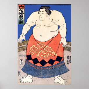 Vintag Sumo Wrestler Poster Print