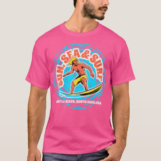 Vintag Sun Sea Surf Myrtle Beach South olina Retro T-Shirt