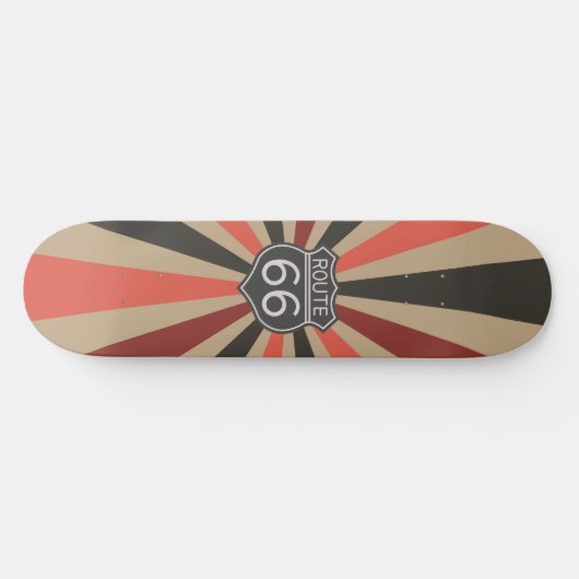 Vintag Sunburst - Route 66 Skateboard (Horizontal)