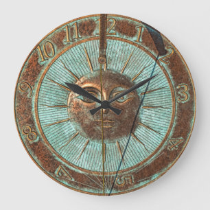 Vintag Sundial Große Wanduhr
