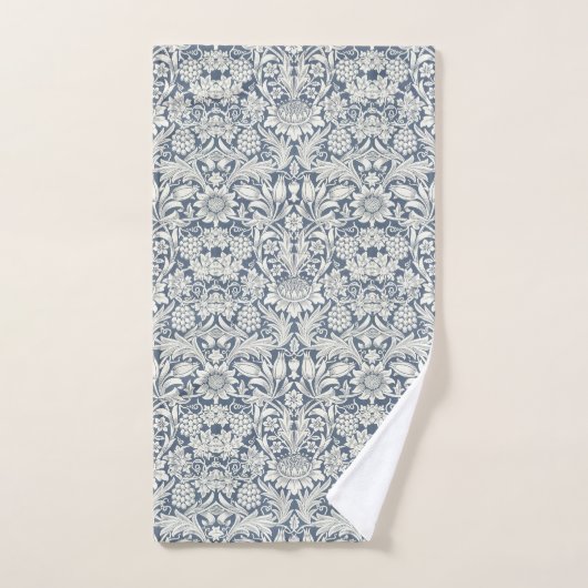 Vintag Sunflower William Morris Blues Handtuch (Handtuch)