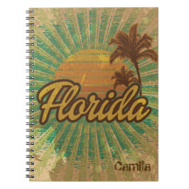 Vintag Sunny Florida, Beach Style Journal Notizblock