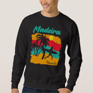 Vintag Sunset Beach Surfen Madeira Florida Sommer Sweatshirt