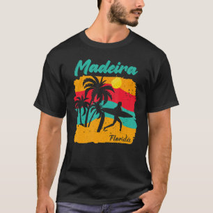 Vintag Sunset Beach Surfen Madeira Florida Sommer T-Shirt