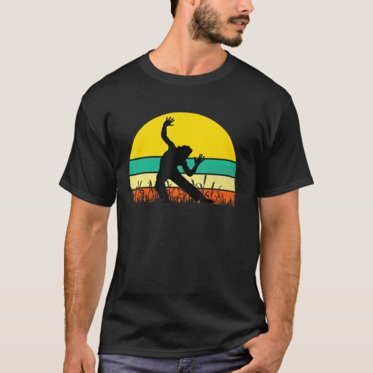 Vintag Sunset Capoeira Silhouette Retro T-Shirt (Vorderseite)