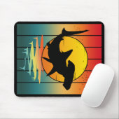 Vintag Sunset Hammerhead Shark Mousepad (Mit Mouse)