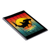 Vintag Sunset Hammerhead Shark Notizblock (Rechte Seite)