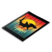 Vintag Sunset Hammerhead Shark Notizblock (Linke Seite)