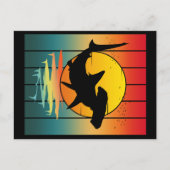 Vintag Sunset Hammerhead Shark Postkarte (Vorderseite)