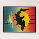 Vintag Sunset Hammerhead Shark Puzzle (Horizontal)