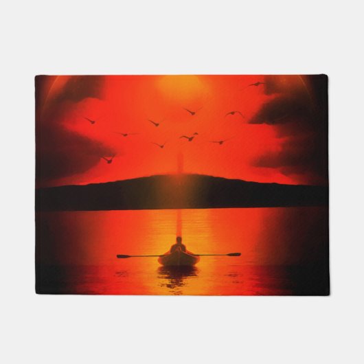 Vintag Sunset Hope Faith Liebe Förderung Fußmatte (Vorderseite)