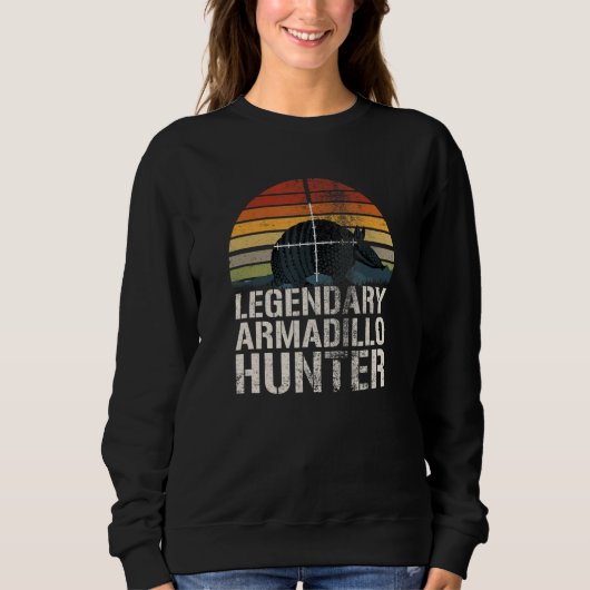 Vintag Sunset Legendary Armadillo Hunter Gift Sweatshirt (Vorderseite)