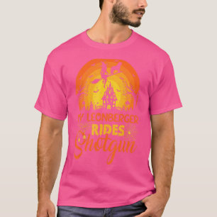 Vintag Sunset My Leonberger Dog Ride Shotgun Hall T-Shirt