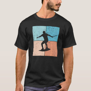 Vintag Sunset Retro Wakeboarding Geweckt Surf Wake T-Shirt