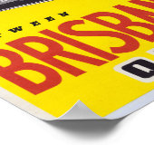 Vintag Sunshine Route Brisbane & Cairns Australien Poster (Ecke)