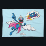 Vintag Super Grover Geschirrtuch<br><div class="desc">Karo Super Grover in dieser Vintagen Grafik!</div>