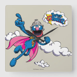 Vintag Super Grover Quadratische Wanduhr