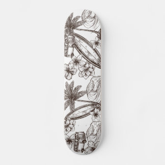 Vintag Surf Van Palms Surfboard Hawaii Skateboard