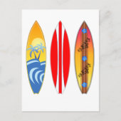 Vintag Surfbretter Postkarte (Vorderseite)