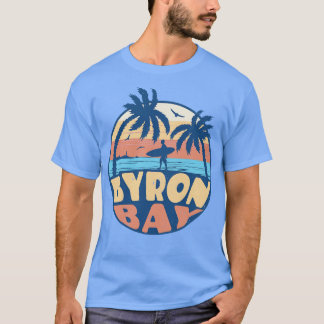 Vintag Surfen Byron Bay Australien Retro Sommer V T-Shirt