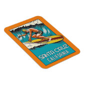 Vintag Surfen Santa Cruz Magnet (Rechte Seite)