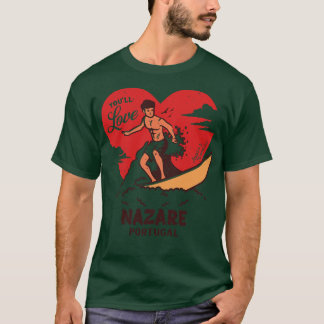 Vintag Surfen Youll Liebe Nazare Portugal Retro S T-Shirt