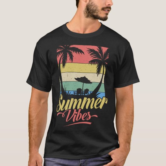 Vintag Surfer Retro Surfing Beach Sommerurlaub T-Shirt (Vorderseite)
