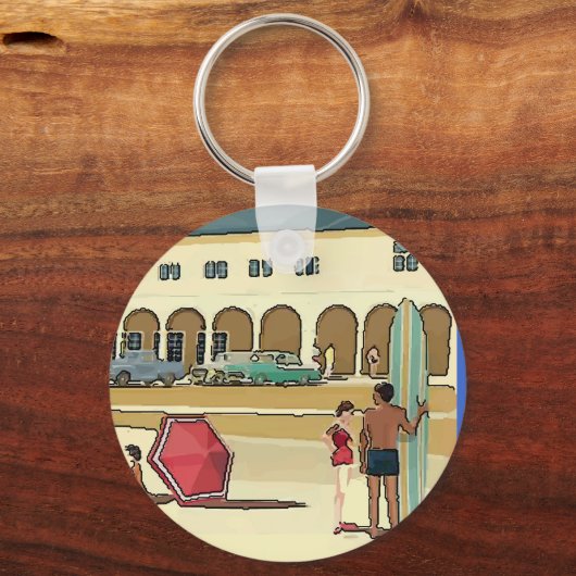 Vintag Surfer Schlüsselanhänger (Vorderseite)