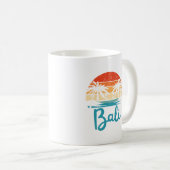 Vintag Surfing Bali Beach Indonesien Kaffeetasse (VorderseiteRechts)