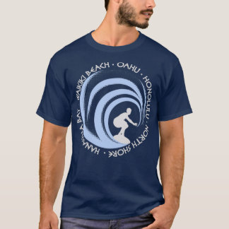 Vintag Surfliebhaber Fan Beach Oahu T-Shirt