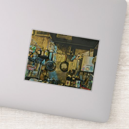 Vintag Sushi Artwork Aufkleber (Detail)